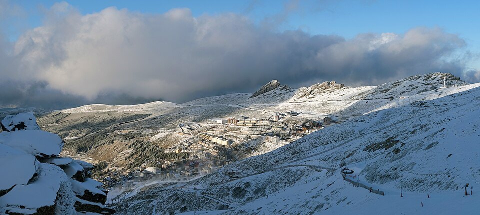 The ski slopes at Pradollano, Sierra Nevada
